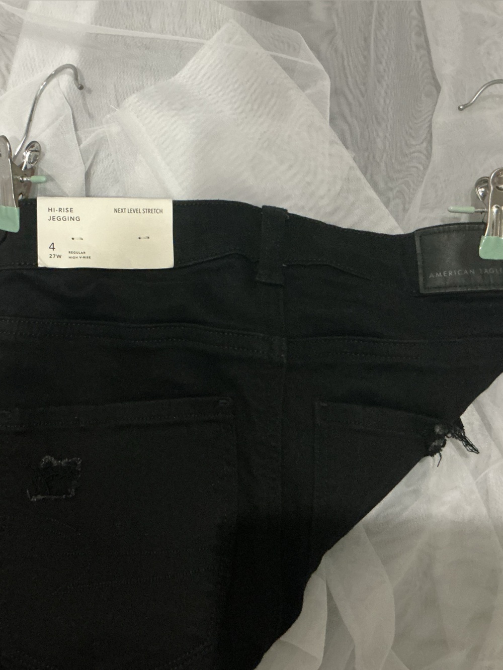 American Eagle Black Hi-Rise Jegging Size 4 Short Next Level Stretch NWT